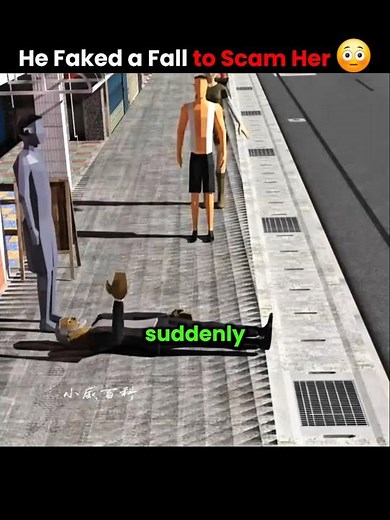 He Faked a Fall to Scam Her 😳 #roblox #3danimation #animatedhorror #robloxanime #robloxanimation