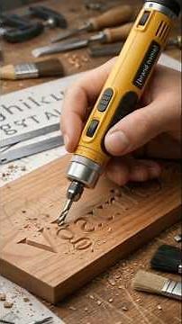 Mini electric lettering engraving stylus (wood sign carving type) #woodworking #wood #tools #diy