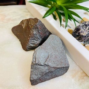 Raw Natural Hematite Stones 2pcs