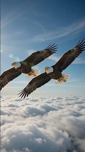 Bald Eagles Conquer the Storm 🦅❄️ | Fearless Flight Above the Clouds
