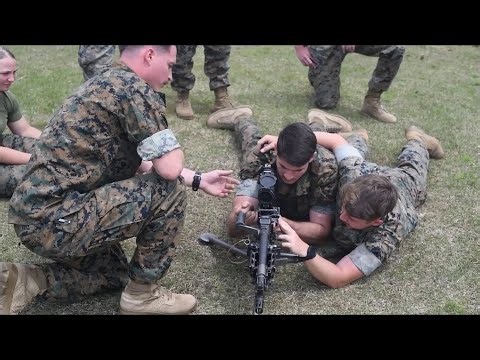 Marines Conduct Machine Gun Drills