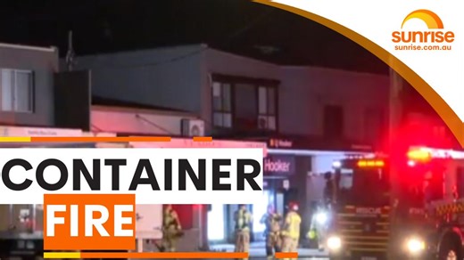 Sydney shipping container fire