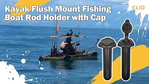 Flush Mount Fishing Boat Rod Holder with Cap