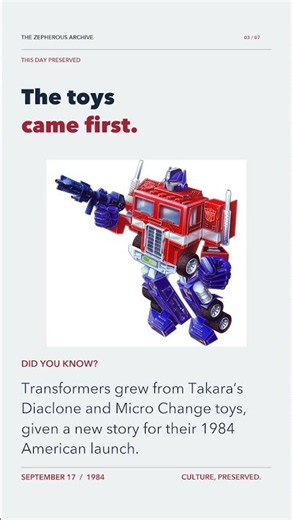 Your First Transformer | 42 Years of the Original Cartoon
