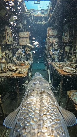 Barracuda explores sunken Soviet Sub 🐟⚓#GoProPOV #SunkenSubmarine