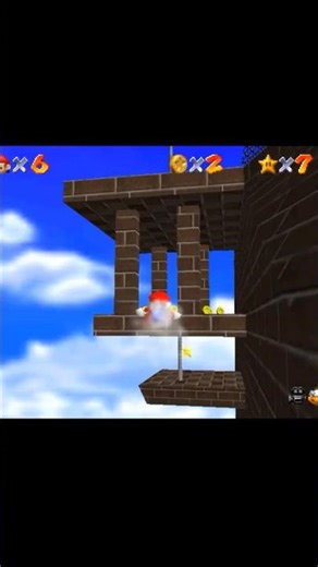 Super Mario 64 Shoot into the Wild Blue Star Whomp’s Fortress #supermario64 #mario #n64 #retrogaming