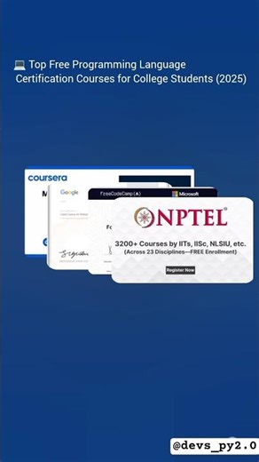 Top Free Programming language course you need to enroll in 2025 | 2025 top courses #programming