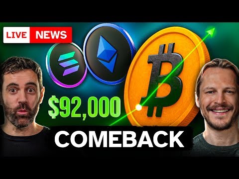 ETH & SOL WAKE UP, Bitcoin Reclaims $92K, Crypto Turns Bullish & More!