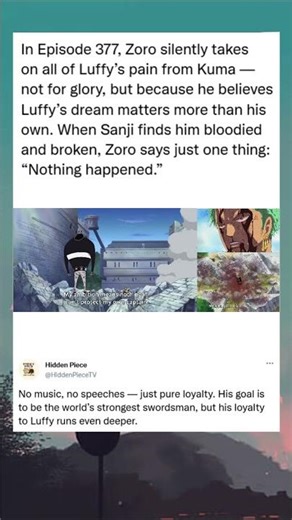 Zoro’s “Nothing Happened” Moment Explained | One Piece Episode 377