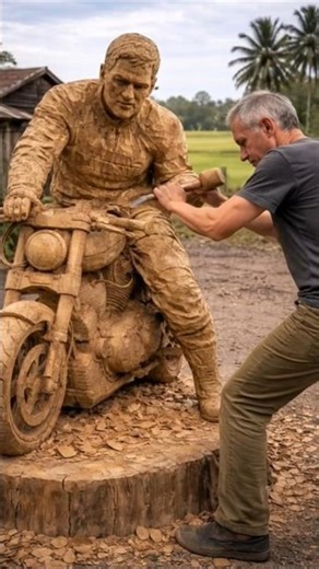 MS Dhoni | एमएस धोनी Amazing Wooden Sculpture Art👌 #woodscraft #woodcraving #msdhoni #woodart