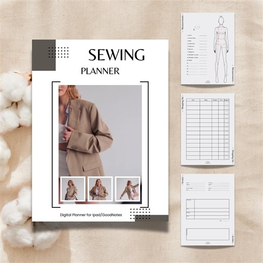 Women’s Sewing Planner | Digital iPad Planner | Goodnotes Sewing PDF - Etsy