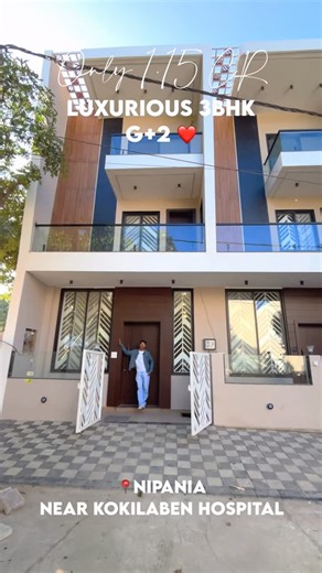 PROPERTY INDORE | Realestate Advertising Co. on Instagram: "Video No. 153 - 3ВНК Duplex House For Sale * Your dream home, ready to welcome you. Plot Size: 16.5 × 43 = 700 SQFT °_ Bathrooms: 3 • Facing: East $ Demand: $ 1.15cr • Modular Kitchen POP Ceiling: New Design *Special : Corner House & back side open area 6g Parking: 2 & 4 Wheeler Ventilation: Fully Ventilated Construction: Brand New • Location: Nipaniya, Indore, M.P. Luxury living meets perfect location! Contact Now: 7566000878 #indorepr