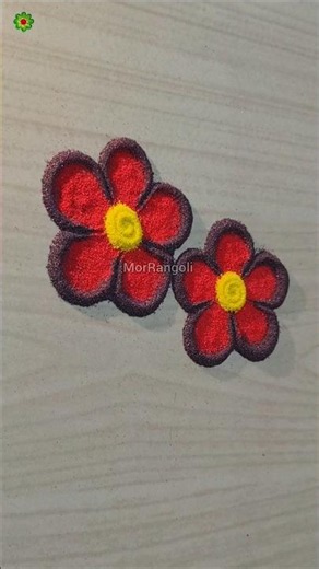 Beautiful Flower Rangoli Designs for daily use #shorts #rangolidesigns #easyrangoli