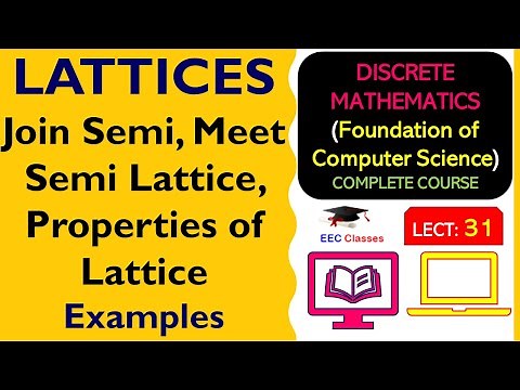 L31: LATTICES | Join Semi, Meet Semi Lattice, Properties of Lattice | Discrete Mathematics Lectures