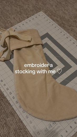 Embroidering a Stocking Using the Floating Method