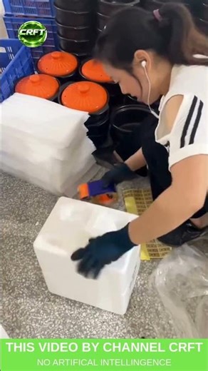 FOAM BOX PACKAGING PROCESS — shock-absorbing insulation sealing system #PackTech