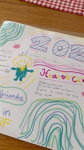 2026 vision board idea don’t mind my handwritting i was rushing #visiontree #2026 #newyearnewme#love