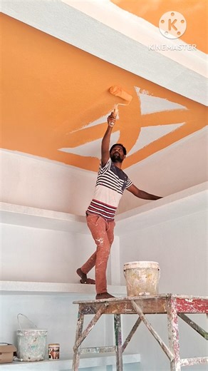 ceiling colour sunrise painting art painting #painting #art #shorts #viral #video #youtube