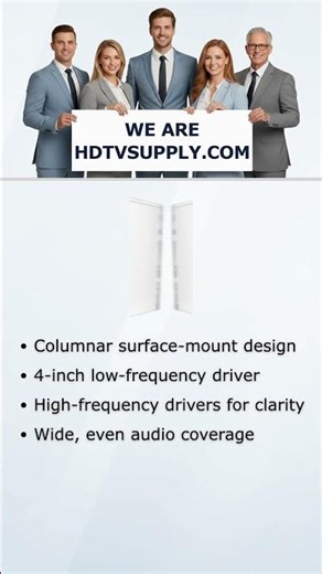 QSC AD-S402T-WH Columnar Surface-Mount Loudspeaker (White)