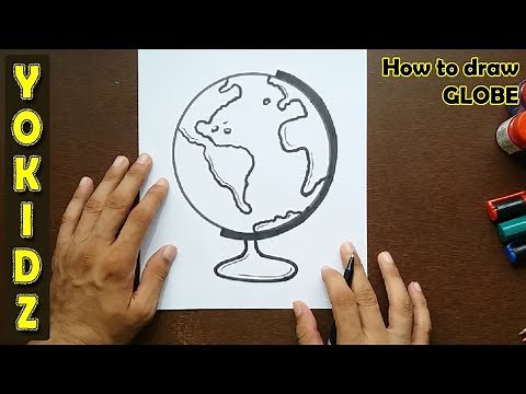 How to draw GLOBE | How to draw Globe for kids