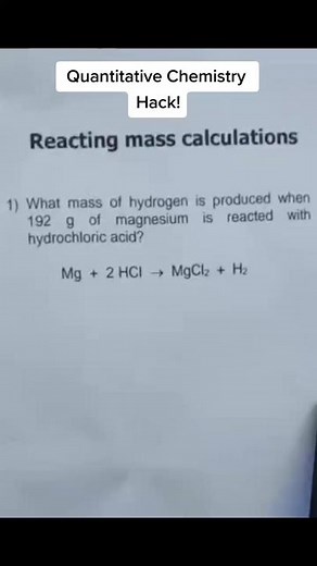How to solve reacting mass questions in under 1 minute! #science #gcse #gcsescience #chemistry#gcsechemistry #revision#school#fyp #fouryoupage