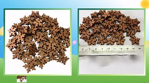 100pcs Snowflake Buttons 18mm Christmas Wooden Buttons Mini Embellishments for Knitting Sewing DIY Scrapbook Crafts Decoration