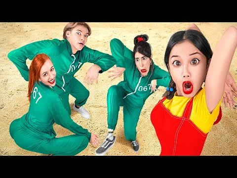 ASÍ SON LOS JUGADORES "PRO" DEL JUEGO DEL CALAMAR: Jugándolo en la VIDA REAL por 123 GO! CHALLENGE