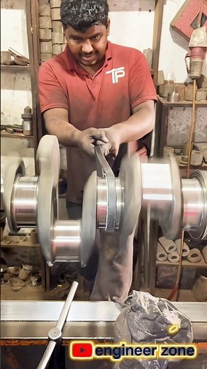Crankshaft Polishing Like a Pro 🔧 Smooth & Perfect Finish!