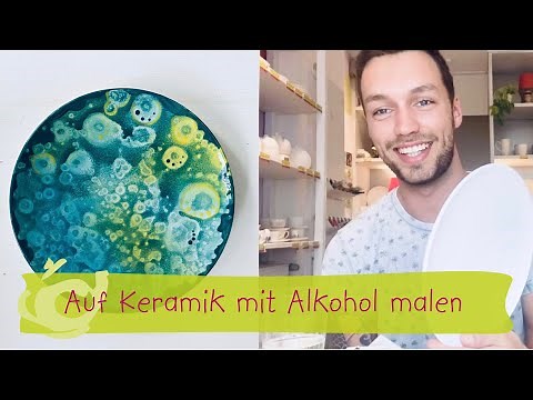 Wie du mit Alkohol auf Keramik malen kannst. pottery art cafe Köln