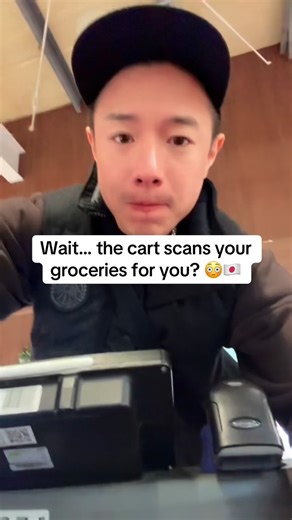 50K views · 1.8K reactions | This smart grocery cart in Japan scans your items as you shop — and the total was shocking. How much would this cost in your country? Stay tuned  @allstarsteven 李 Tag someone who needs to try this! #japan #groceryshopping #tokyo #smartshopping #travellife #japanreels #reellife #reelsvideo #japanproducts #culturetok #japanlife #japon #japantrip #japantravel | Allstar Steven | Facebook
