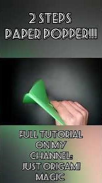 Super easy and loud paper popper! How to make origami popper 2 steps.