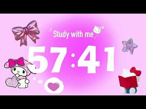 【勉強用・作業用】６０分（１時間）・1hour timer/ピンクタイマー/かわいいタイマー/study with me/マイメロタイマー/