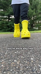 1.1M views · 2.9K reactions | I Wore the MSCHF Crocs Big Yellow Boots | Steve Natto Sneaker Reviews | Facebook