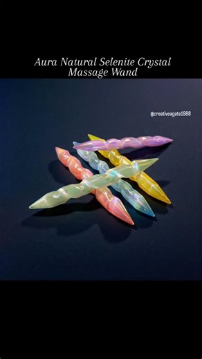 Sufiyan Shaikh on Instagram: "Aura Natural Selenite Crystal Massage Wand Size-6inch approx Benefits and Use : Simple Ways to Use Your Selenite Chakra Wands opens the higher chakras. cleanses the aura. encourages transformation. accelerates spiritual growth. awakens intuition. allows psychic visions. enhances psychic abilities. expands awareness. #creativeagate #selenite #aura #rainbow ##instamood"