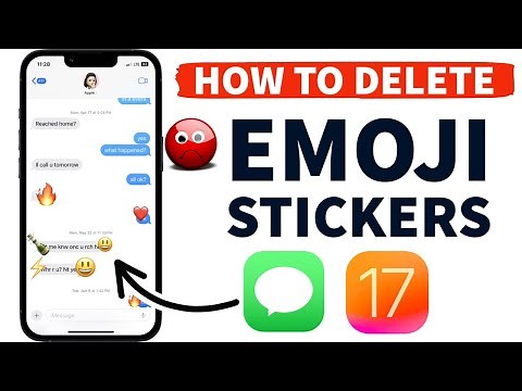 How to Delete EMOJI STICKERS from iMessage Chats in iOS 17 on iPhone I iMessage Stickers