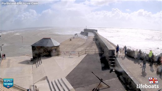 91K views · 488 reactions | There is currently a yellow weather warning with wind speeds in Porthcawl currently gusting over 50mph. Watch LIVE safely from home on our cam: bit.ly/Porthcawl-LIVE Stay well back from stormy seas, cliff edges, sea walls and piers. In a coastal emergency dial 999 or 112 and ask for the Coastguard. | Porthcawl RNLI Lifeboat | Facebook