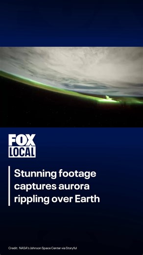 Footage released by NASA on Wednesday reveals striking green aurora ribbons illuminating our planet. | LiveNOW from FOX