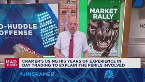 Cramer's using his years of experience in day trading to explain the perils involved