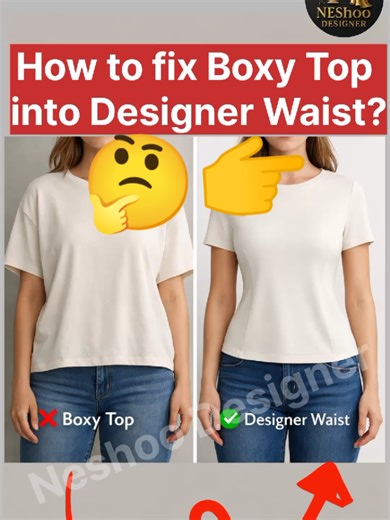 #creatorsearchinsights How To Fix Boxy Top Into Designer Waist How To Fit Lose T Shirt At Your Home westren dress Customization westren Dress Modifications YOUR QUERY SOLVED :- Designer dresses Youtube coser videos Neshoo Designer Neshoodesigner neshoo designer Dress Designs Coser Costura Costurar Sewing Stitching Tailoring Tailoring course Tailoring classes Tailoring classes for beginners Easy sewing tips and tricks for beginners Easy sewing tutorial Sewing and dress making courses Sewing and d