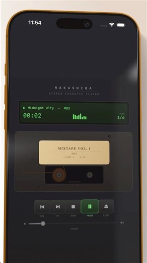 SwiftUI Retro Cassette Player — Animated Skeuomorphic UI