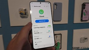 Galaxy S25 shows battery status, number of charging cycles and date of first use