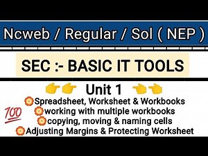 Introduction to Spreadsheets || Worksheet || Basic IT Tools || Unit 1 || Ba Program || SEC || DU