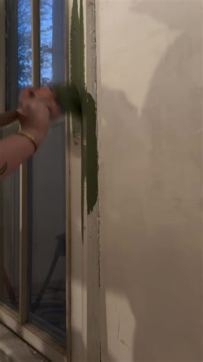 Bedroom renovations part 4! we finished painting all of the walls this beautiful green color. We LOVE a colorful house and will continue leaning into it as we remodel more rooms. Our next step is the flooring!! ☺️