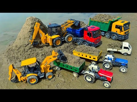 JCB 5CX Fully Loading Sand Dumper Truck Tipper Tractor Pickup? JCB Ki Khudai | Jcb Tractor Cartoon