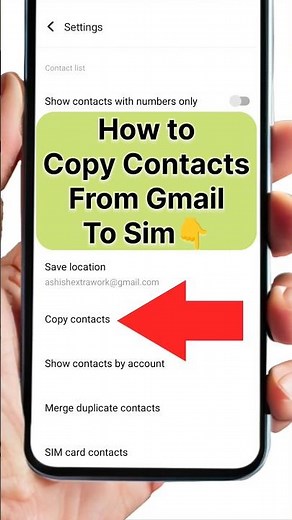 How To Copy Contacts From Gmail To Sim #shorts #ytshort #viralvideo #viralshorts #techworldbyag