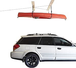 HARKEN Hoister Lightweight Kayaks Overhead Garage Storage Hoist System for Small Kayaks, Boards, Skulls, Light Storage (45lb Capacity, 16ft Ceiling), Model 7808.16