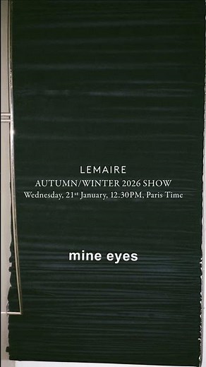LEMAIRE Autumn/Winter 2026 show