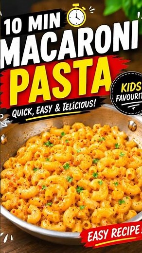 10 Min Macaroni Pasta Recipe 😋 | Quick & Easy Veg Macaroni | Kids’ Favourite Pasta #shorts