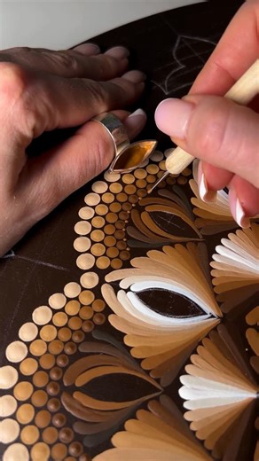 Senya Blinskaia on Instagram: "I often get questions about pattern variations after using stencils so here are a few very simple examples of how I fill in stencil layouts🤎 In this video you can see how easy it works in practice. One of the options I use everywhere is my petal shapes stencils, perfectly matched to the standard petal mirror sizes for mandalas - the ones I used to really dislike tracing by hand. With stencils everything becomes much easier: wooden stencils are simple to hold in pl