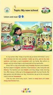 My New School | English Story | Luyện đọc cùng Tiếng Anh Ms Nga